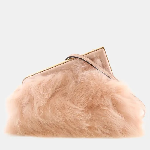 Fendi First Small Pink Fox Fur Nappa