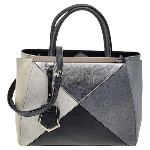 Fendi Multicolor Leather Mini Geometric