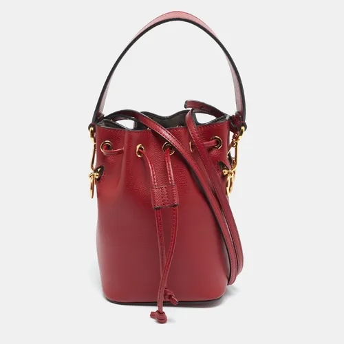 Fendi Mon Tresor Mini Red Leather Bucket