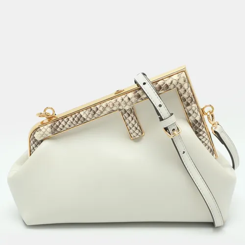 Fendi Fendi First Small White Python and