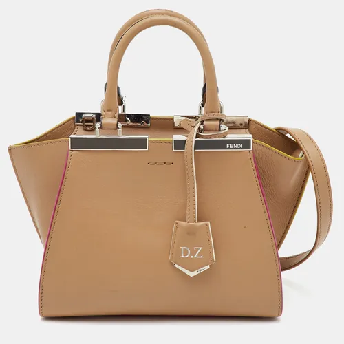 Fendi 3Jours Mini Beige Leather Tote