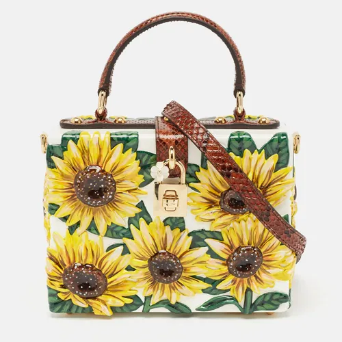 Dolce & Gabbana Yellow/Brown Acrylic and