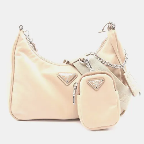 Prada Re-Edition 2005 Beige Nylon &