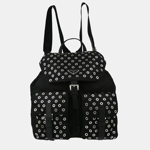 Prada Grommet Embellished Tessuto Medium