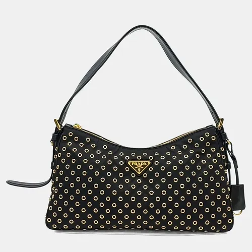 Prada Aimee Black Re-Nylon Studded