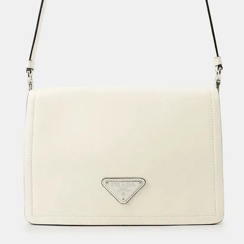 Prada 1BD296 Shoulder White Leather