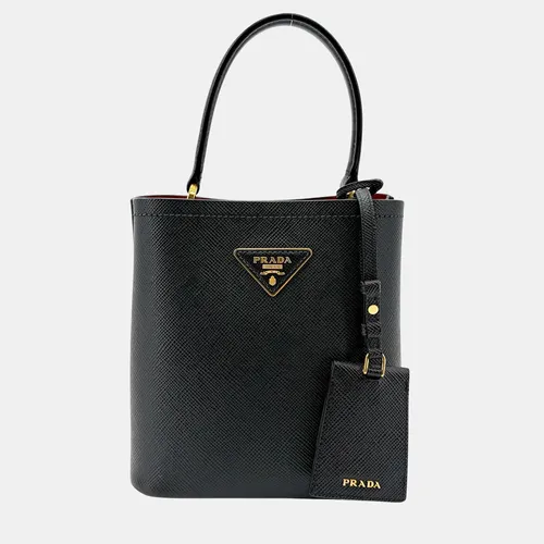 Prada Panier Small Black Saffiano Leather