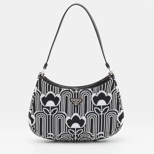 Prada Cleo Black/White Geometric Pattern