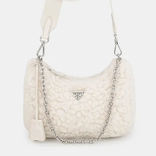 Prada Re-Edition 2005 White Wool Cashmere