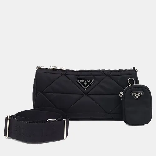 Prada Black Re-Nylon Tessuto Quilted