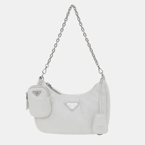 Prada Re-edition 2005 White Leather