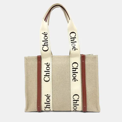 Chloe Multicolor Fabric Woody Bag Medium