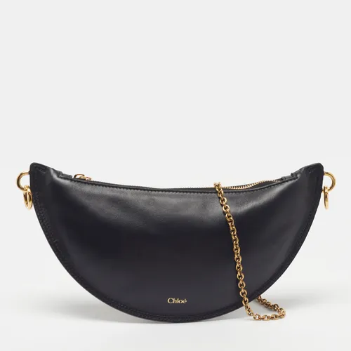 Chloé Icons Half Moon Mini Black Leather