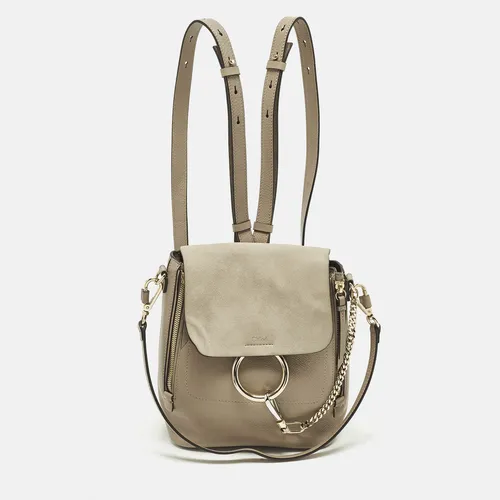 Chloe Faye Day Small Beige Leather and