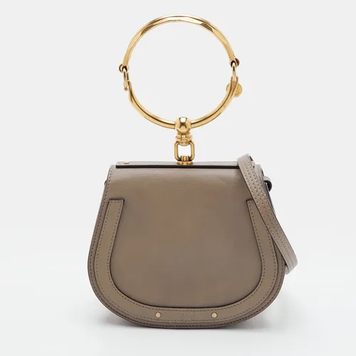 Chloe Nile Bracelet Khaki Beige Leather