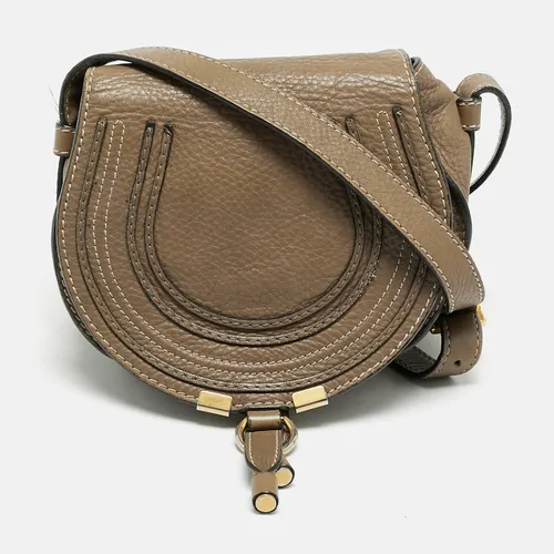 Chloé Marcie Saddle Mini Beige Leather