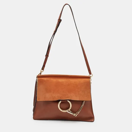 Chloé Faye Medium Brown Leather and Suede