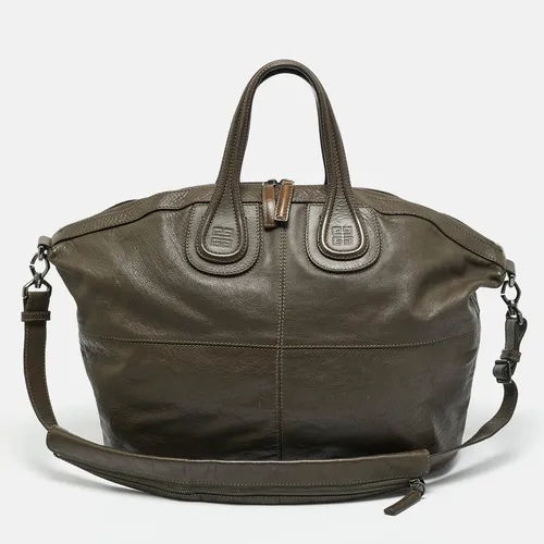 Givenchy Olive Green Leather Large