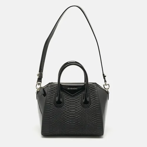 Givenchy Black Python and Patent Leather