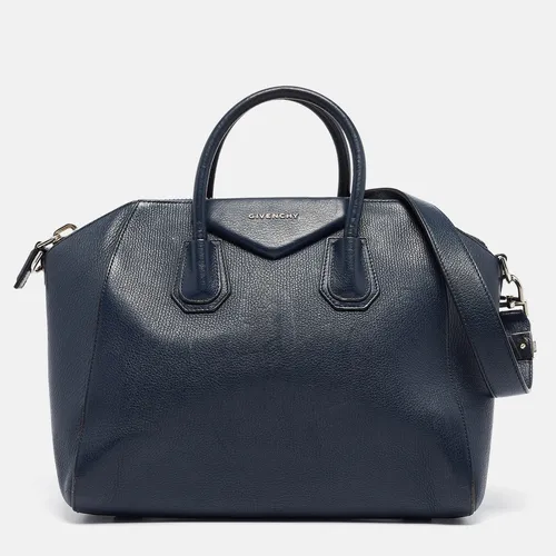 Givenchy Navy Blue Leather Medium Antigona