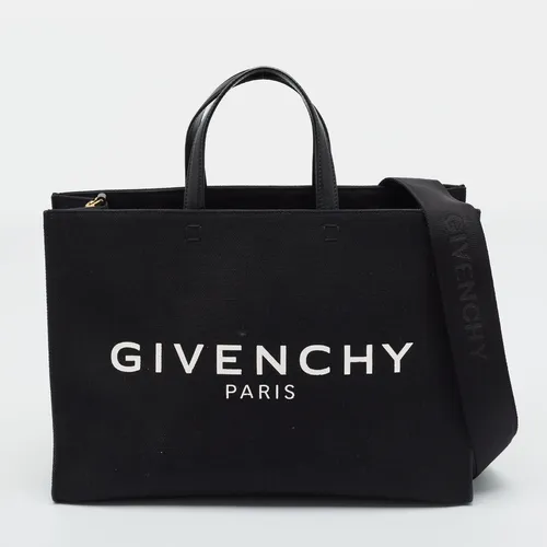 Givenchy G Medium Black/White Canvas and