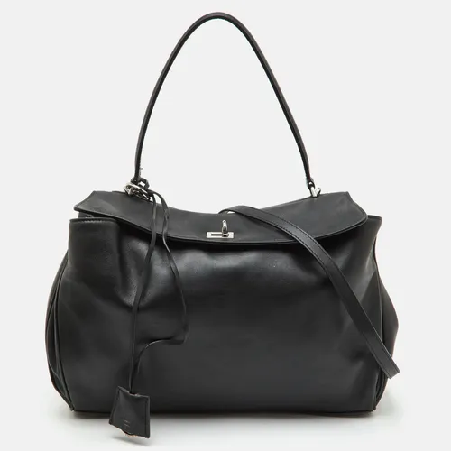 Balenciaga Rodeo Black Leather Flap