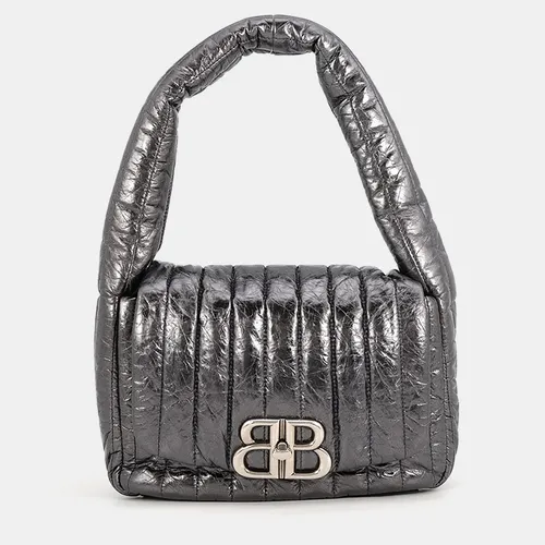 Balenciaga Monaco Small Metallic Gray