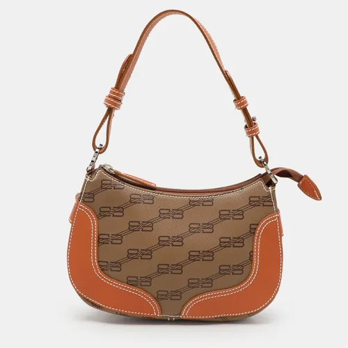 Balenciaga Tan/Brown BB Coated Canvas and