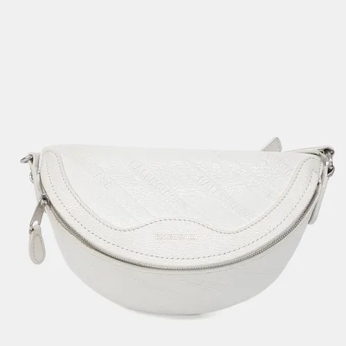Balenciaga White Leather Souvenir Bag