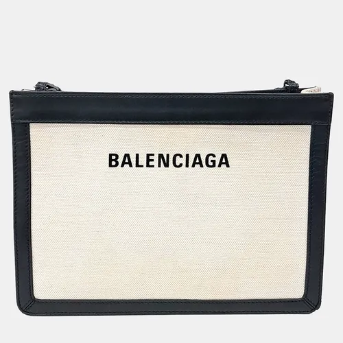 Balenciaga Cabas Pochette Black Beige