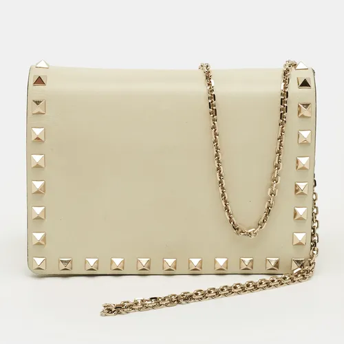 Valentino Rockstud Mini Off White Leather