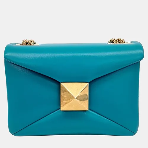 Valentino Blue Leather One Stud Chain