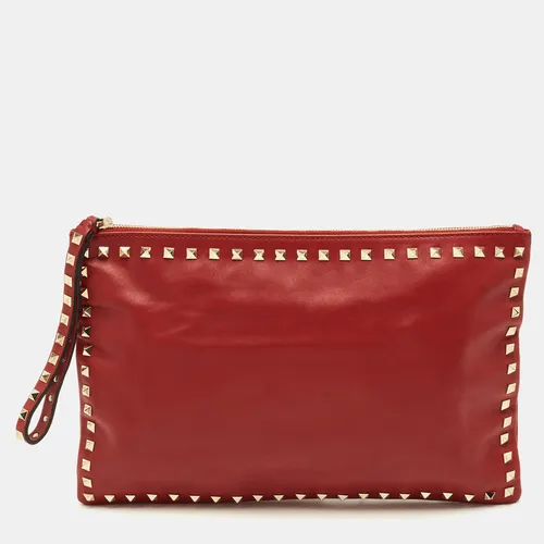Valentino Rockstud Oversized Red Leather