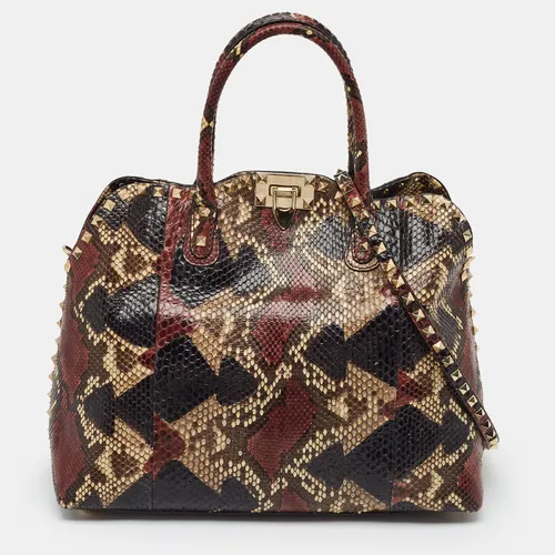 Valentino Rockstud Dome Multicolor Python