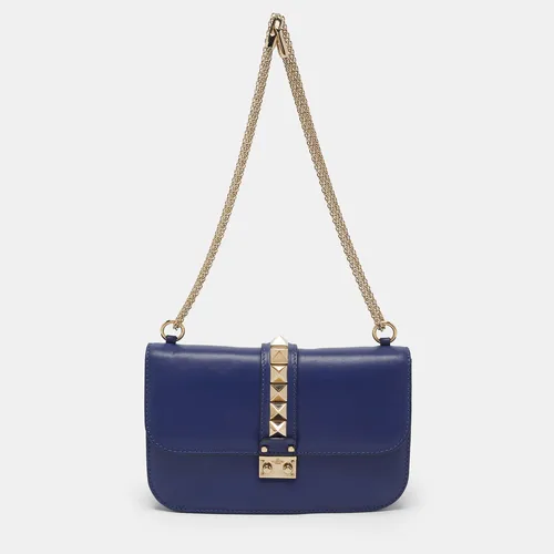 Valentino Rockstud Glam Lock Medium Navy