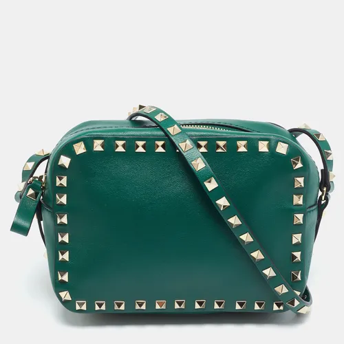 Valentino Rockstud Green Leather Camera