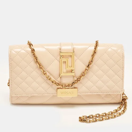 Versace Greca Goddess Beige Quilted