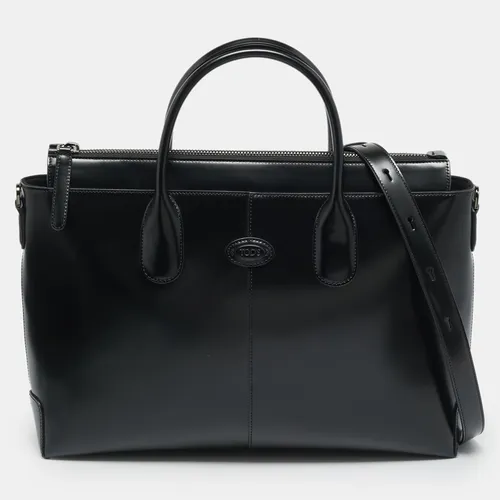 Tod's Di Bag Medium Black Leather