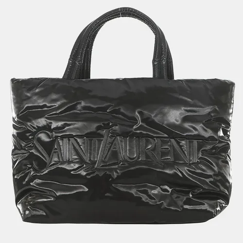 Saint Laurent Puffer Tote Black Nylon Tote