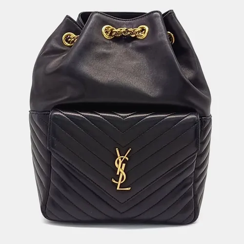 Saint Laurent Monogram Joy Black Leather