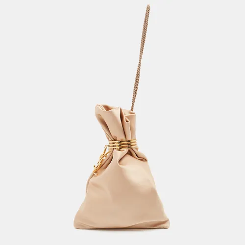 Saint Laurent Monogram Embellished Beige