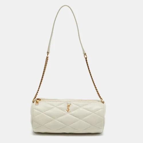 Saint Laurent Sade Mini Ivory Quilted