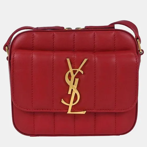 Saint Laurent Vicky Toy Red Quilted