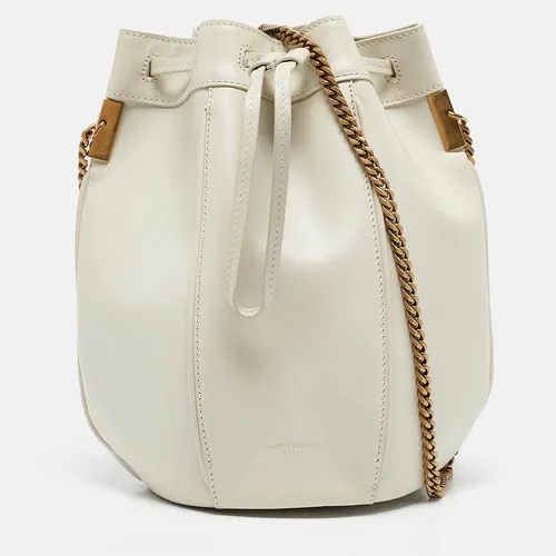 Saint Laurent Off White Leather Small