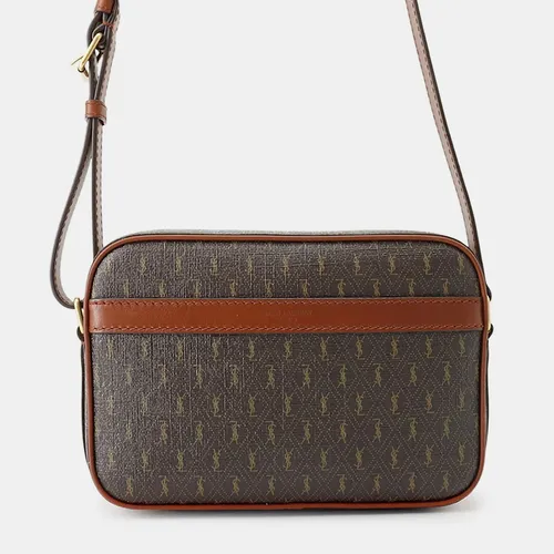 Saint Laurent Monogram Camera Bag Brown