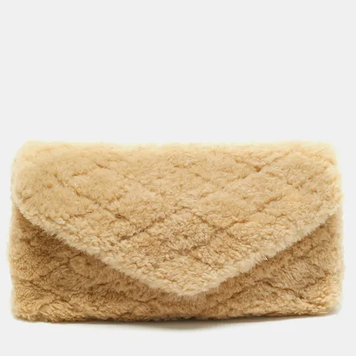 Saint Laurent Sade Beige Puffer Lamb Fur