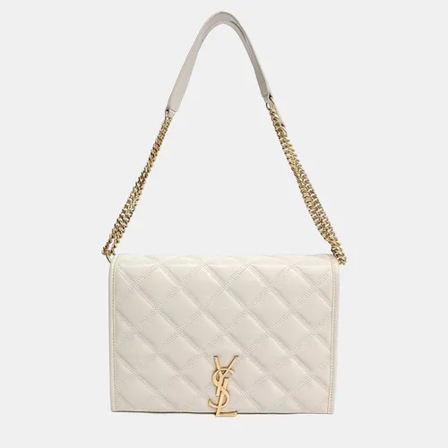 Saint Laurent Paris Beige Leather Becky