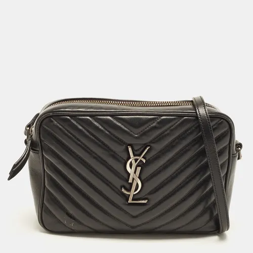 Saint Laurent Lou Camera Black Matelassé