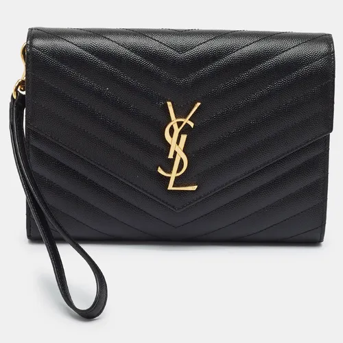 Saint Laurent Monogram Envelope Black