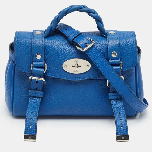 Mulberry Alexa Mini Blue Leather Crossbody